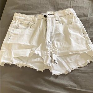 Distressed white shirts